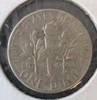 U.S.A. 1952 Roosevelt Silver Dime, 90% Pure Silver, Good Condition, FAST SHIP