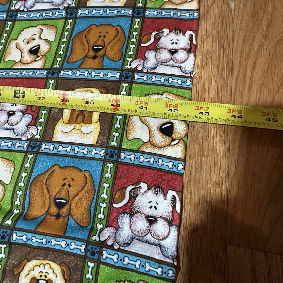 1 Sweet 2009 "Puppyville" Cotton Quilting Crafting Sewing Fabric Panel 22x42 T3 - Image 3 of 4