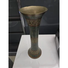 Kashmiri Meenakari brass vase