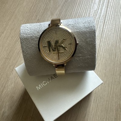 NEW Michael Kors Charley Pave Gold Stainless Crystal Logo Watch MK4469 NIB