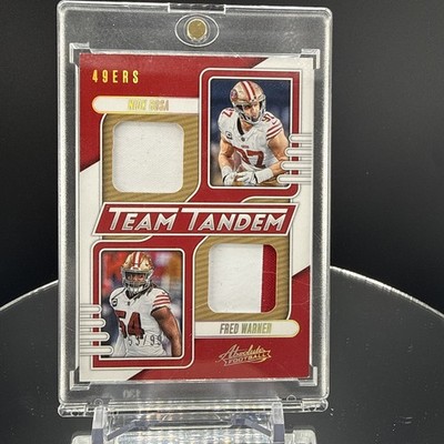 Nick Bosa / Fred Warner 2023 Panini Absolute Team Tandem Materials /99 #TT-S