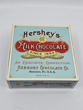 1993 HERSHEY'S MILK CHOCOLATE SINCE 1894 CIGAR TYPE ADVERTISING BOX