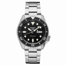Seiko 5 Sports SRPD55K1 Black Dial Automatic Men Watch SKX Stainless Steel
