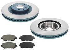 Front Coated Disc Rotors Brake Pad Set fits Mazda CX-90  GS-L GT GT-P 2024 2025