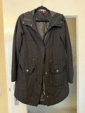 Damen H&M Parka Jacke Schwarz Größe 36