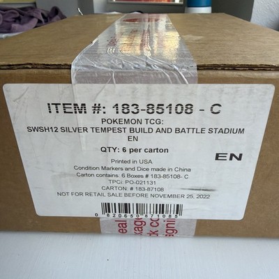Pokemon Silver Tempest Build And Battle Stadium Case - Sealed