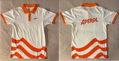 Aperol Spritz 100% Organic Cotton Polo Shirt Adult Size Medium NEW *PLS READ*
