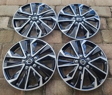 16" NEW BLACK & SILVER HUBCAPS (4) FITS NISSAN SENTRA W/R16 TIRES ON STEEL RIMS