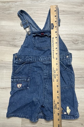 Vtg Disney Classic Pooh Tigger Overalls 24 Months Embroidered Denim Y2K - Picture 11 of 12
