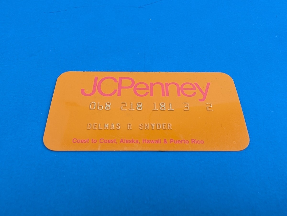 Vintage JCPenney Credit Card From the 1970's Obsolete Charge Card