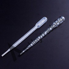 100Pcs Plastic Disposable 3ML Graduated Transfer Pipettes Eye Dropper Set ex