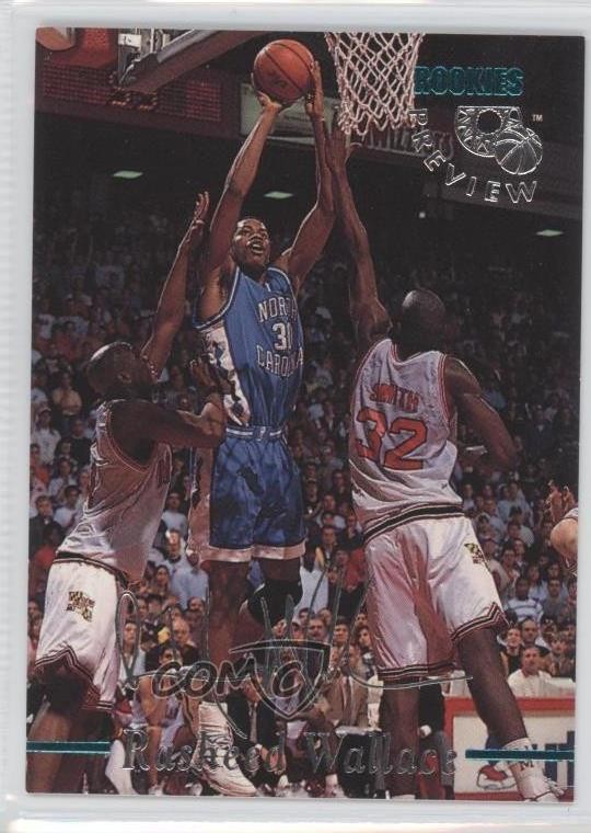 1995-96 Classic Rookies Preview Images Silver Signatures Rasheed Wallace RC 0q3