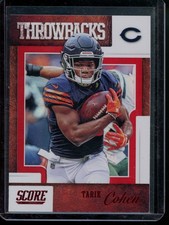 2019 Score Tarik Cohen Throwbacks Red Chicago Bears #T-7