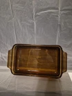 Vintage Anchor Hocking Fire King Baking Dish Ribbed Amber 1.5 QT Preowned