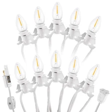 Christmas Village Lights with 10 LED Warm-White Bulb,Decoration for Houses,