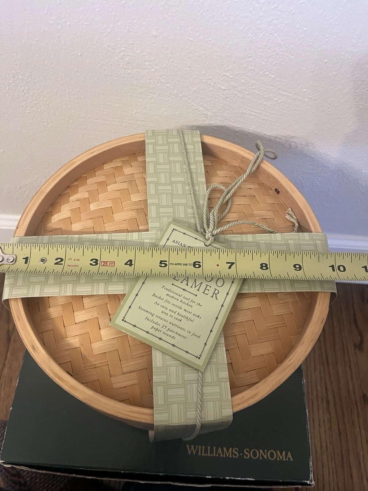 Williams-Sonoma 2-Tier Bamboo Steamer New In Box Never Used 2003