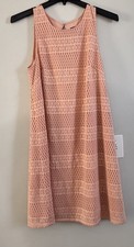 ADRIANNA PAPELL Lace Dress Shift Sleeveless Blush Sz 14 Mod Chic Preppy NWT