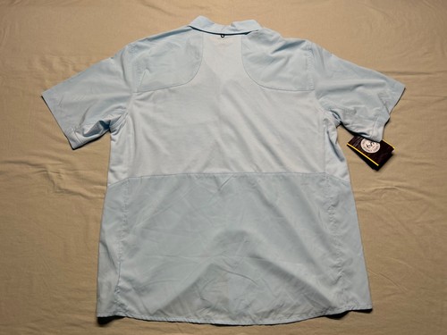 Realtree Fishing Guide Shirt Men's Large Blue S/S Button Down UPF 40 Polyester - Picture 13 of 14