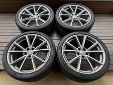 AUDI 19" GENUINE A4 S4 *S-LINE* V-SPOKE Wheels & Tyres 255/35R19 #8K0601025CT