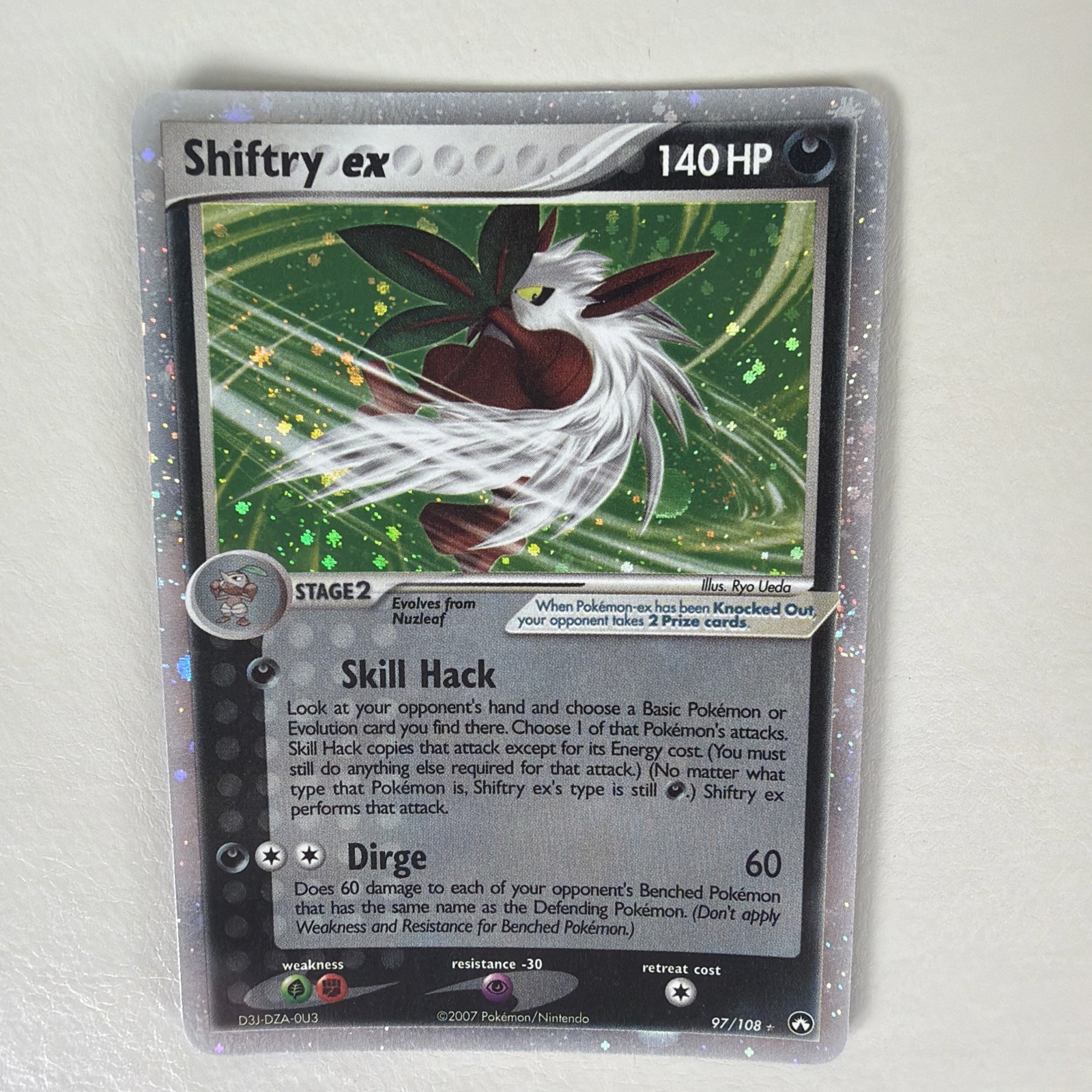Shiftry EX 97/108 - Power Keepers 2007 Ultra Rare Pokemon TCG Card - NM