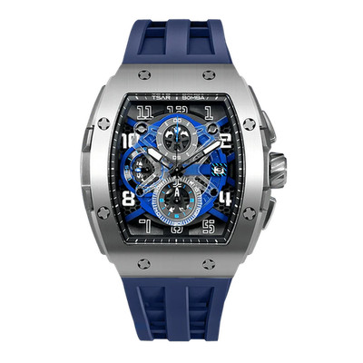 Tsar Bomba TB8211Q-03 Elemental Quartz Silver Blue Watch