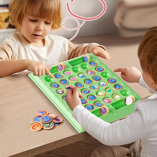 1 Set Animal Flip Chess Classic Strategy Board Game Kids Activity Toy*A - Imagen 2 de 10