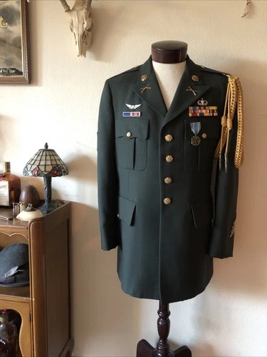 Vintage Army Sergeant First Class Vietnam Era Military Dress Uniform S-43 Long