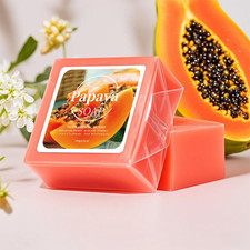 100G B Papaya Extract Nourishing Handmade Soap Deep Cleansing Whitening with Co