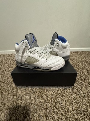 Nike Air Jordan 5 Retro (GS) Stealth 2.0 White/Hyper Royal 440889-140 Size 5.5Y
