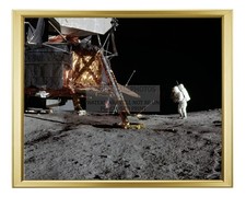 APOLLO 12 LUNAR LANDSCAPE 1969 8X10 GOLD FRAMED PHOTO