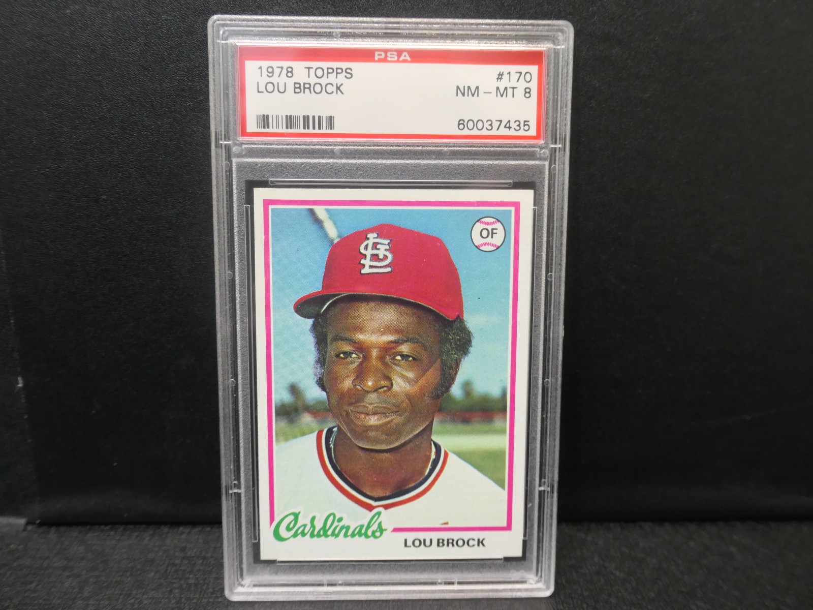 1978 TOPPS #170 LOU BROCK PSA 8 NM-MT