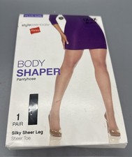 Hanes Stylessentials Body Shaper Pantyhose Size 1X-2X Black