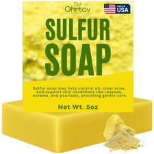 Sulfur Soap Bar   Face  Body Wash for Acne   5 Ounce Pack of 1 