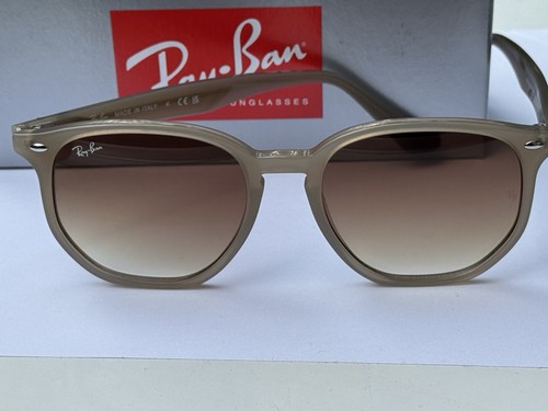 NEW Ray-Ban RB4306 6166/13 Polished Beige/Dark Brown Gradient Sunglasses 54mm - Picture 4 of 15