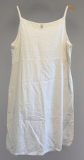 Vintage Gap Y2K  Classic White Eyelet Lined Dress Cottage Core XL