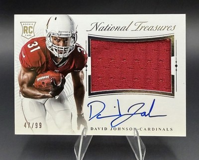 2015 National Treasures - Material Signatures RPA David Johnson #RMSR-DJ /99