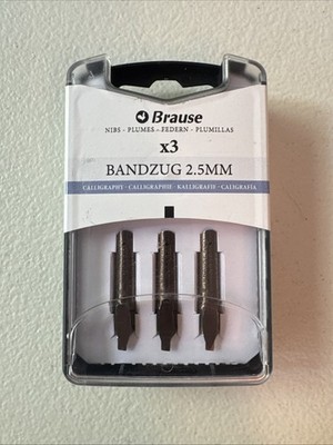 Pk/3 Brause Bandzug Calligraphy Nibs, 2.5 mm New No. 180
