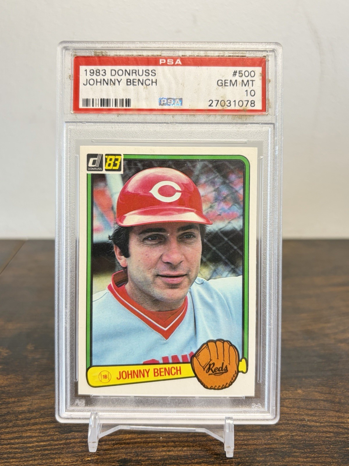 1983 Donruss #500 Johnny Bench Reds HOF PSA 10 GEM MT MINT