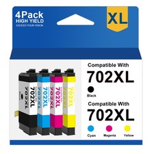 702XL T702XL Ink Cartridges with Epson 702 XL Workforce WF-3720 WF-3730 WF-3733