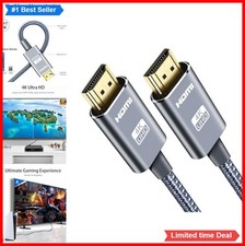 4K HDMI Cable 20 ft 60Hz 18Gbps HDR Braided Nylon Gold Plated HDMI 2.0 Cord