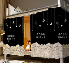 Bottom Bunk Bed Curtains Blackout Bed Drapes Single Bed Tent Curtain Dustproof D