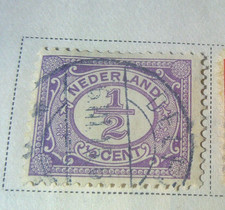 Nederland 1899-1921 Postage ~  1/2 Cent Purple Used Stamp