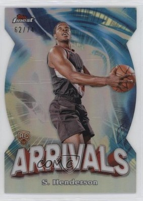 2023 Topps Finest Arrivals Die-Cut Refractor 62/74 Scoot Henderson Rookie RC 1u6