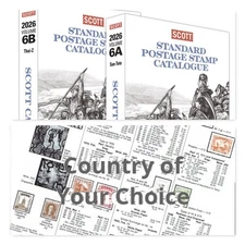 Country Pages from 2026 Scott Standard Postage Stamp Catalog 6A-6B FREE US SHIP