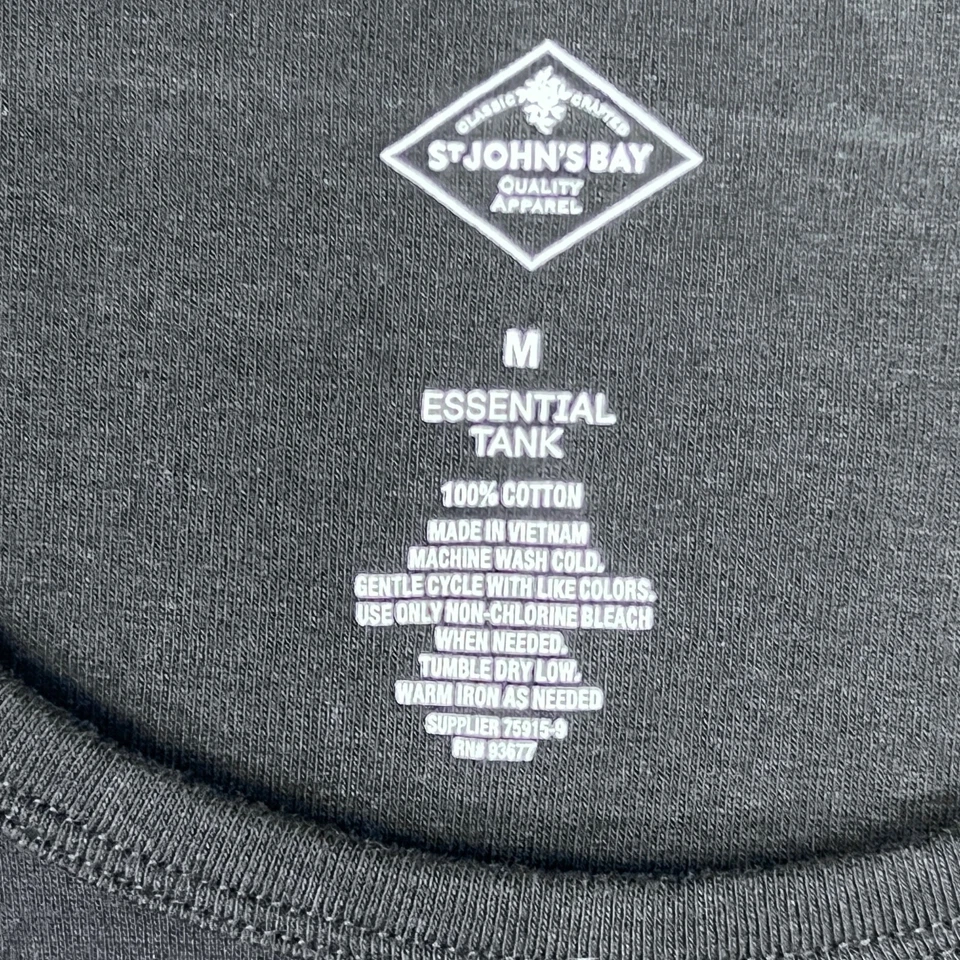 Top St Johns Bay para mujer M negro esencial sin mangas de algodón básico Foto 4 de 4