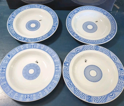 CALAMITYWARE Set 4 FLY Shallow Soup Bowls Don Moyer Poland 2015 All Different