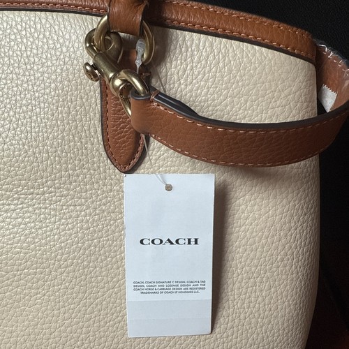 Bolsos de mano COACH Legacy Carryall 28 pulgadas bloques de color marfil, cuero (7828) - Imagen 4 de 4