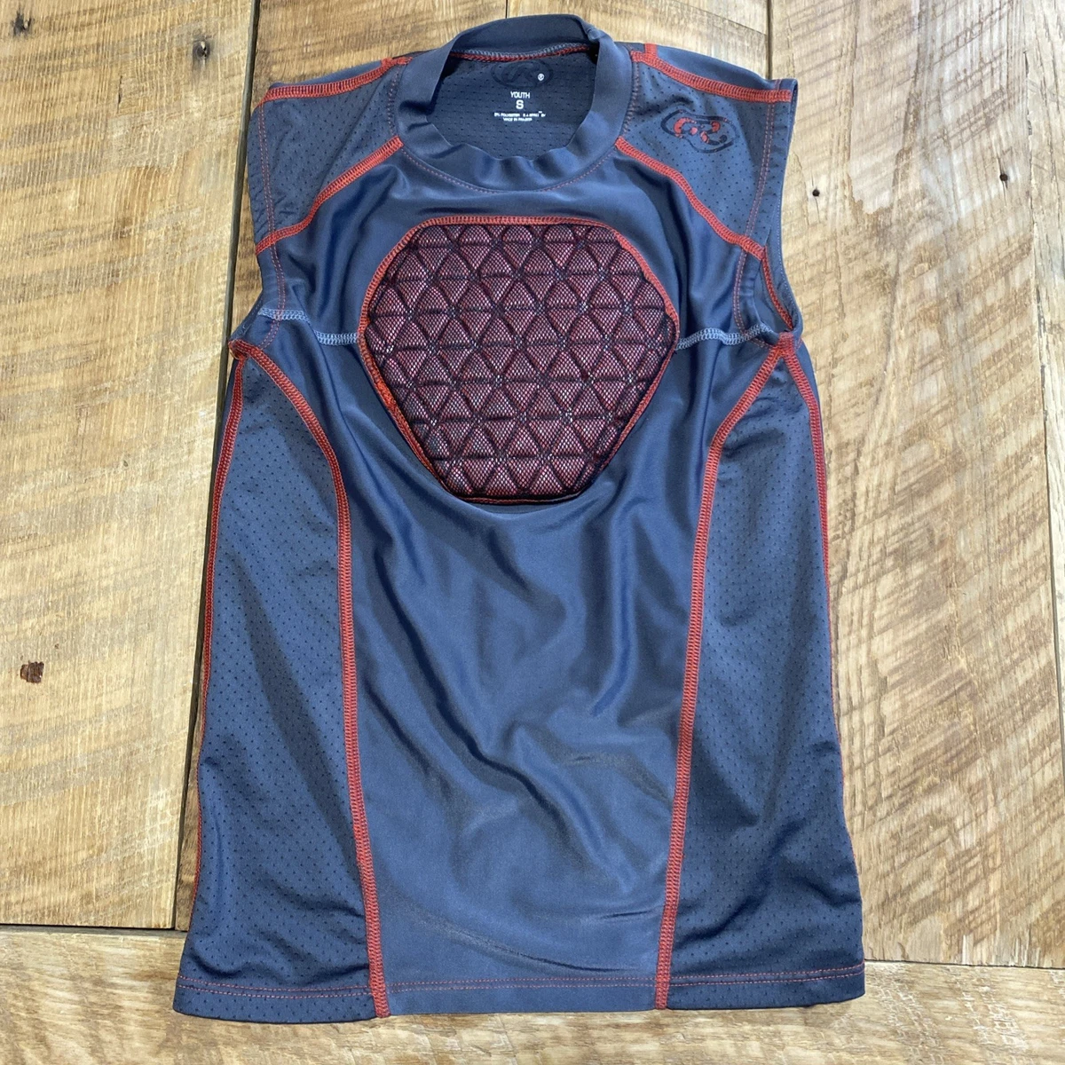 COOLOMG Chemise de Baseball Rembourrée pour Jeunes Protecteur de Poitrine pour Enfants Garde Cœur Protection Sternum pour Football Softball Lacrosse Gardiens m