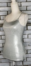   Balera Metallic Camisole Dance Top Women's MA 8/10 Adult Silver ml2703