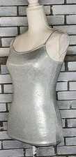 ☆ Balera Metallic Camisole Dance Top Women's MA 8/10 Adult Silver ml2703